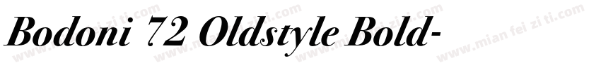 Bodoni 72 Oldstyle Bold字体转换